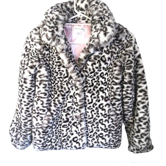 Chasing Fireflies Jackets & Blazers - CHASING FIREFLIES - FAUX FUR - ANIMAL PRINT JACKET - SIZE 12
